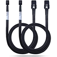 [2 Pack] 10Gtek® Cable Interno Mini SAS HD SFF-8643 a Mini SAS SFF-8087 0.5-Metro- SFF-8643 to SFF-8087 Mini SAS Cable…